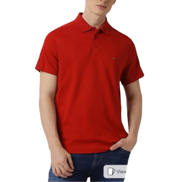 Red Tommy Hilfiger Polo Shirt (S) - Picture 1 of 6